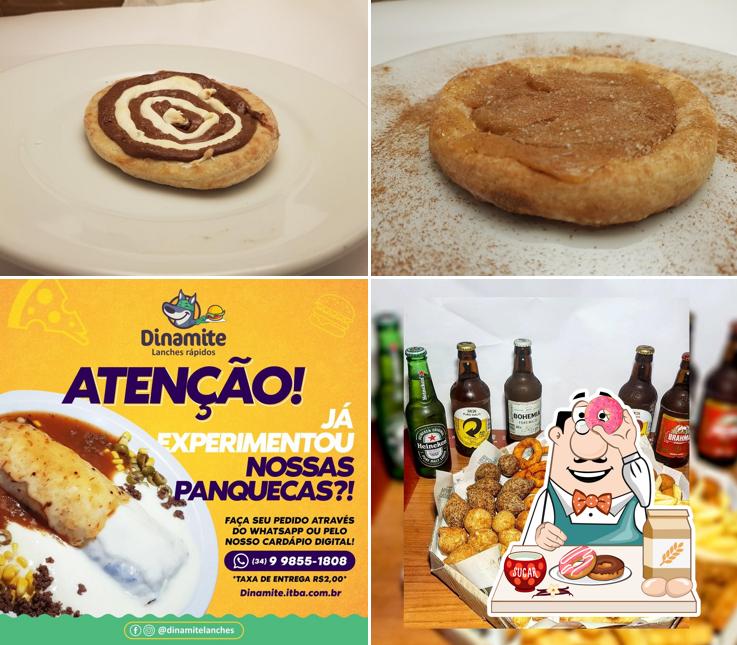 Hamburgueria e Pizzaria Dinamite oferece uma gama de pratos doces