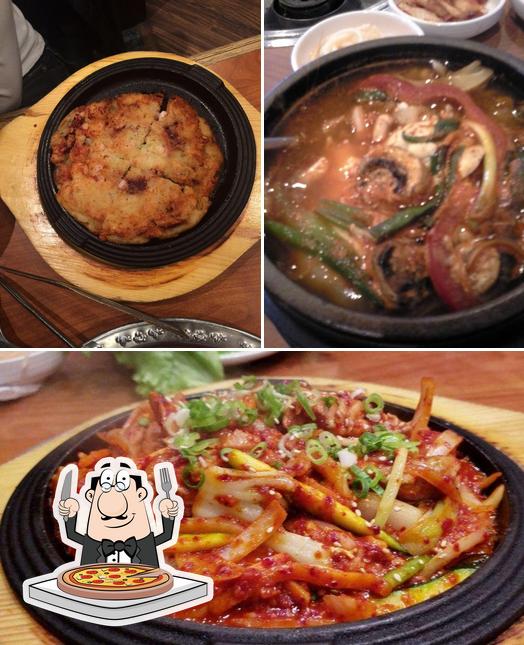 Get pizza at Insadong Korean BBQ Restaurant