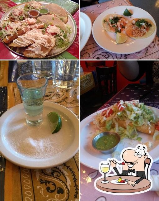 This is the image depicting food and interior at La Tortilla Mexicana