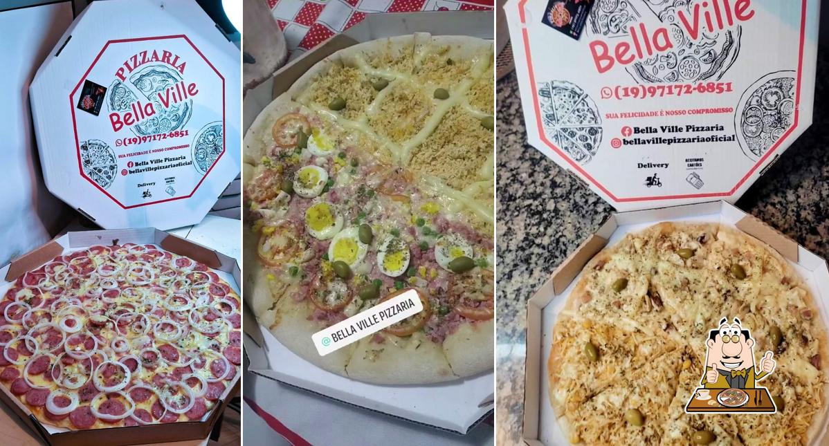 No Bella Ville Pizzaria, você pode degustar pizza