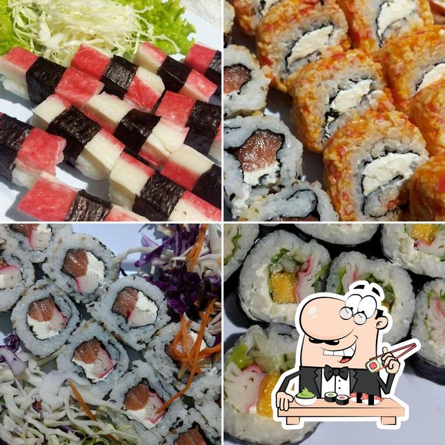 Prove diferentes opções de sushi