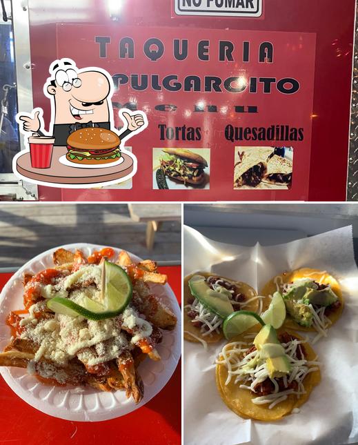 Try out a burger at Taqueria El Pulgarcito