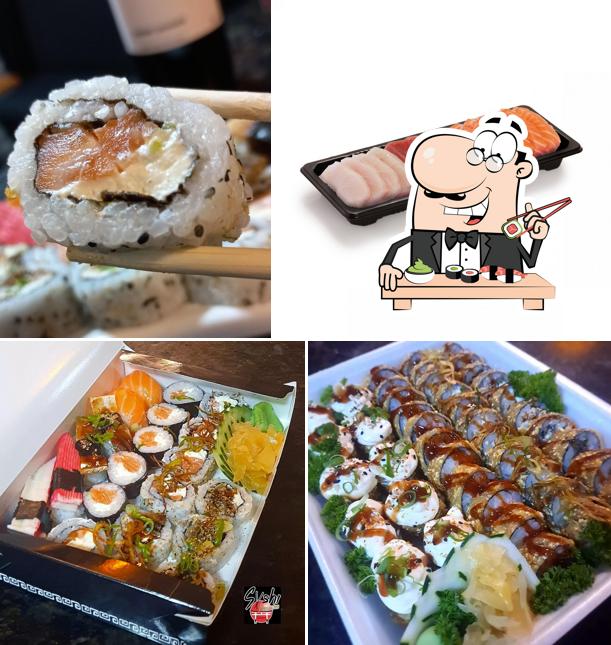 Prove diferentes opções de sushi