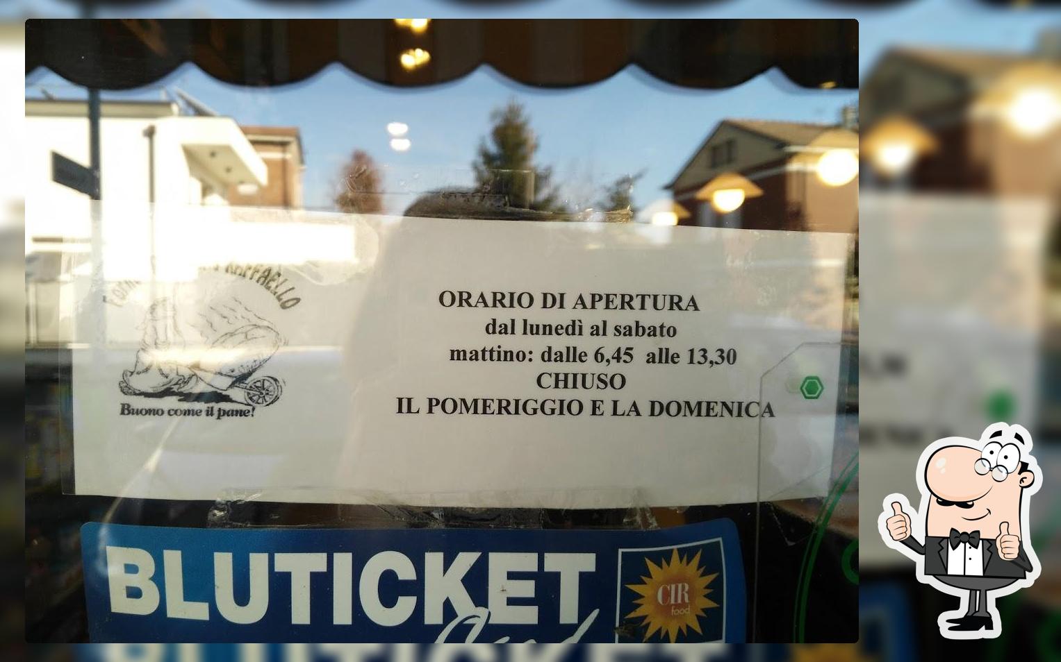 La pubblicità mostra le informazioni su Forno Pasticceria Raffaello