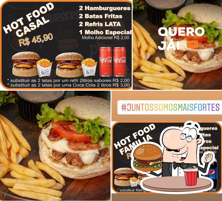 Peça um hambúrguer no HOT FOOD CANOAS