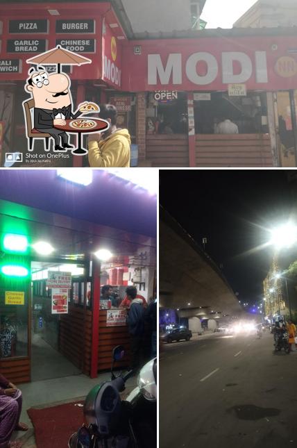 The exterior of Modi Sandwich , Pizza & Chinese