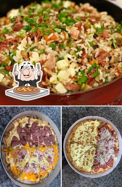 Peça diversos variedades de pizza