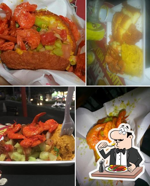 Platos en Acarajé da Dinha
