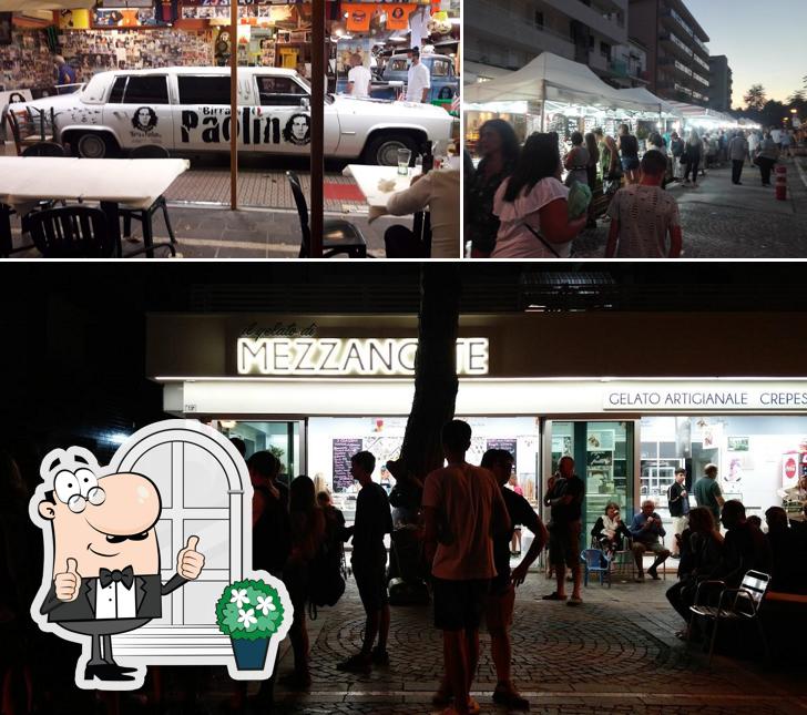 Tra le varie cose da Il Gelato di Mezzanotte si possono trovare la esterno e interni