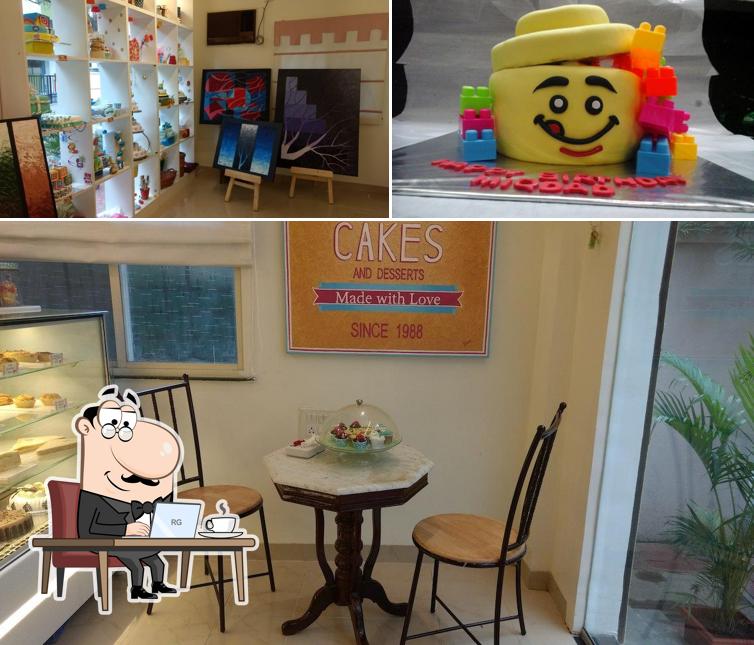 Among different things one can find interior and food at Fiesta Bakers & Confectioners