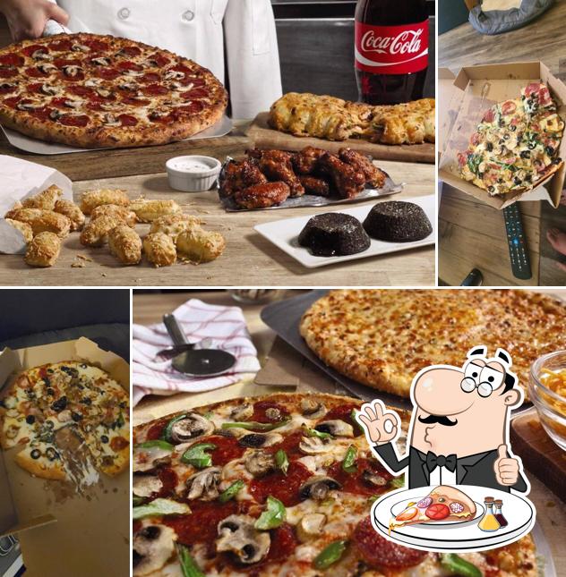 Pick pizza at Domino's Pizza