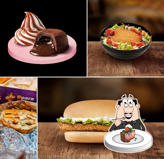 Bolo de chocolate em Giraffas Posto Ceilândia Sul