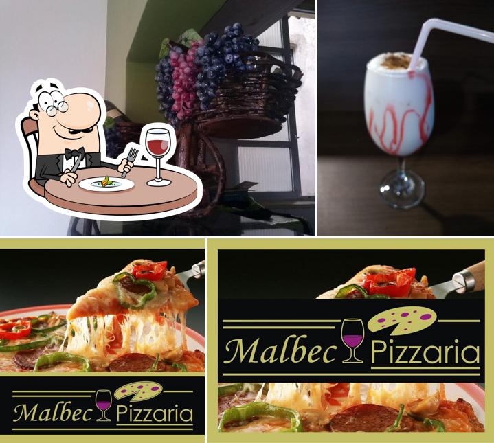 Comida em Malbec Pizzaria