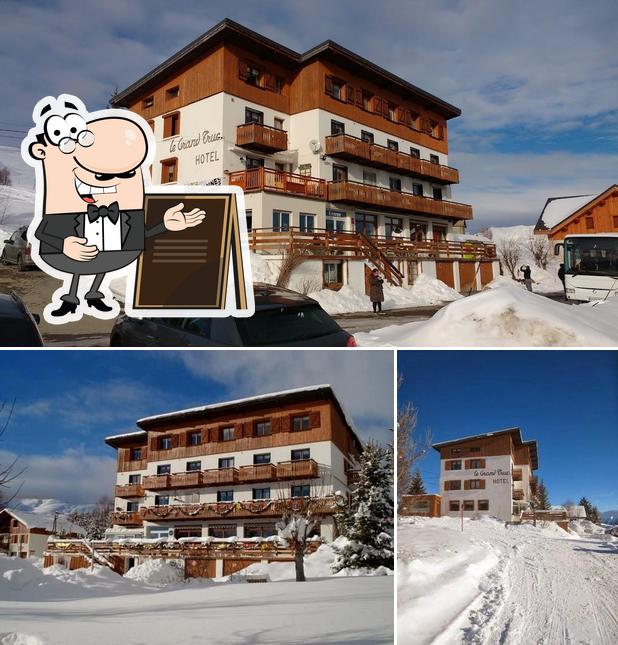 Внешнее оформление "Hôtel Restaurant Le Grand Truc - soirée étape montagne ski séjour au calme Sybelles SAVOIE"