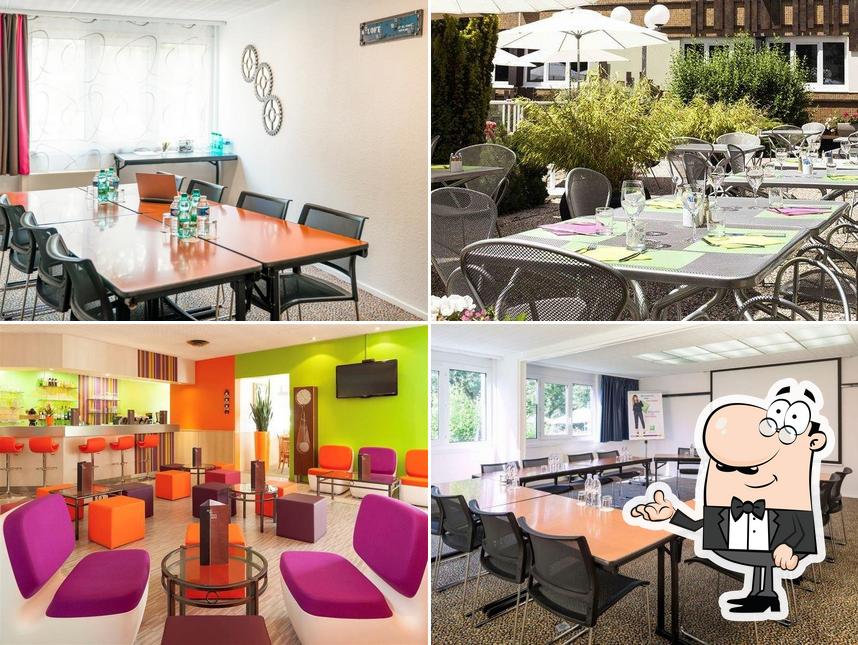 Installez-vous à l'une des tables de Ibis Styles