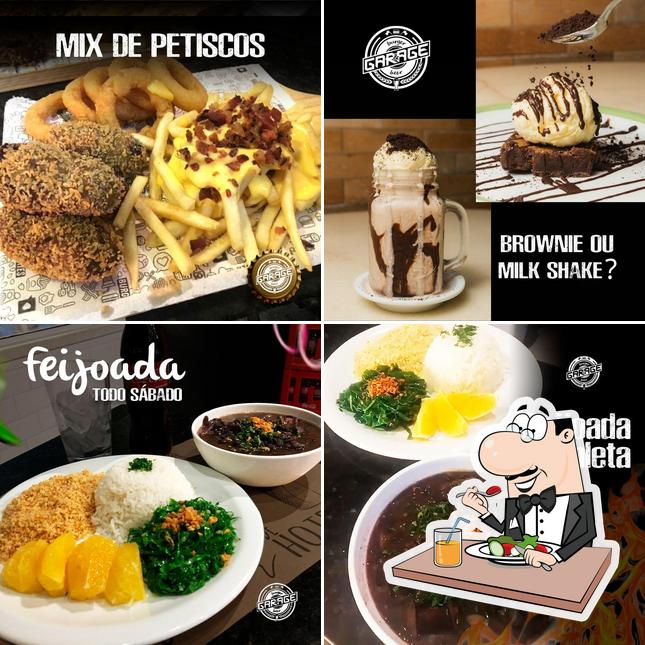 Platos en Garage burger beer