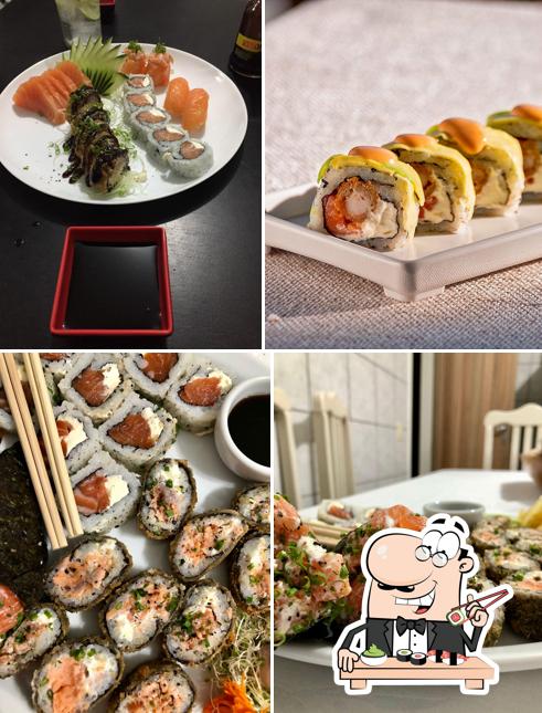Presenteie-se com sushi no Golden Sushi Comida Japonesa