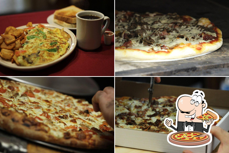 Попробуйте пиццу в "Dino's Dining Lounge"