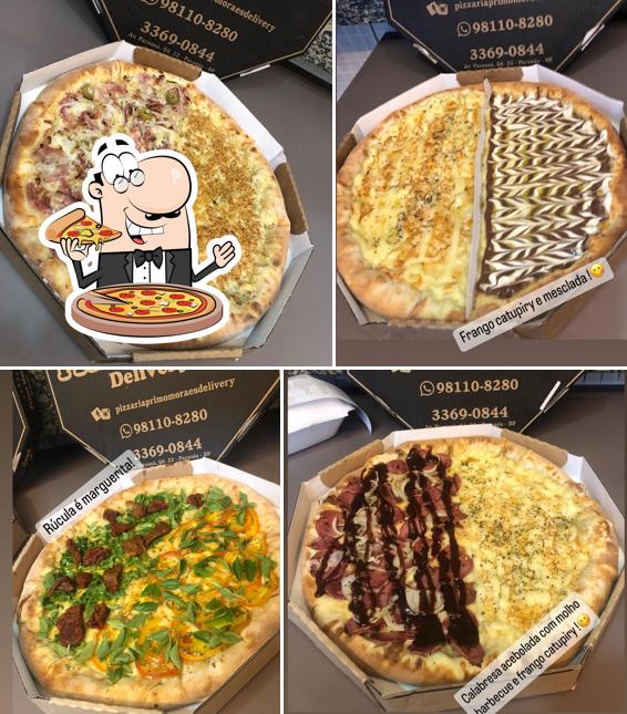 Peça diferentes tipos de pizza