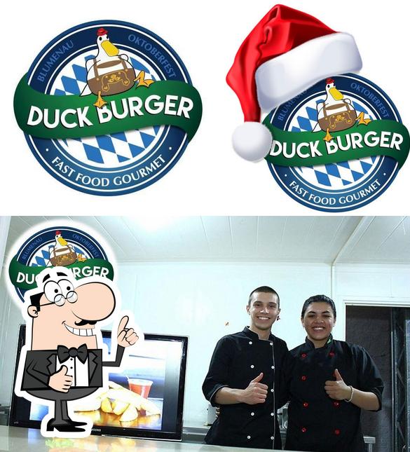 Look at the photo of Duck Burger Food Truck