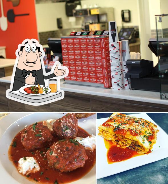 Take a look at the picture depicting food and interior at Roman's Pizza House