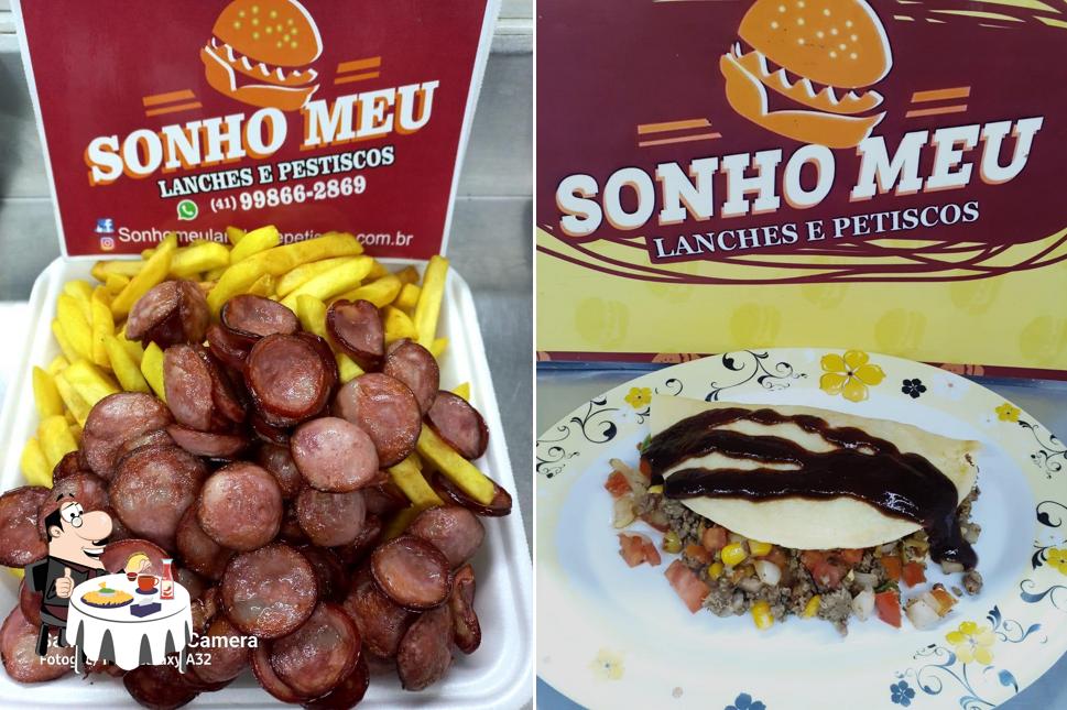 Os hambúrgueres do Sonho Meu - Lanches e Petiscos irão satisfazer uma variedade de gostos