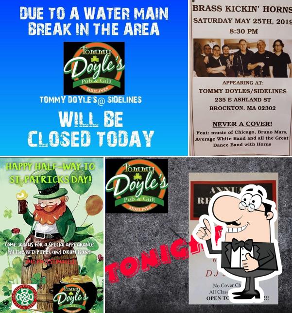 Tommy Doyle's at Sidelines in Brockton Restaurant menu and reviews