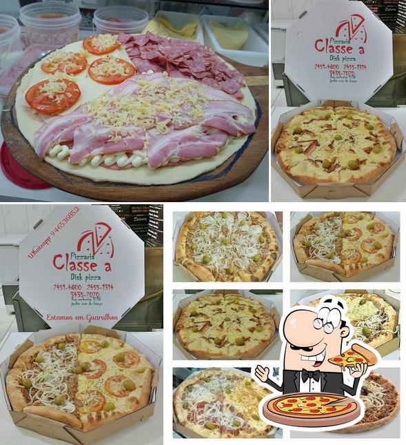 Escolha pizza no Pizzaria Classe A