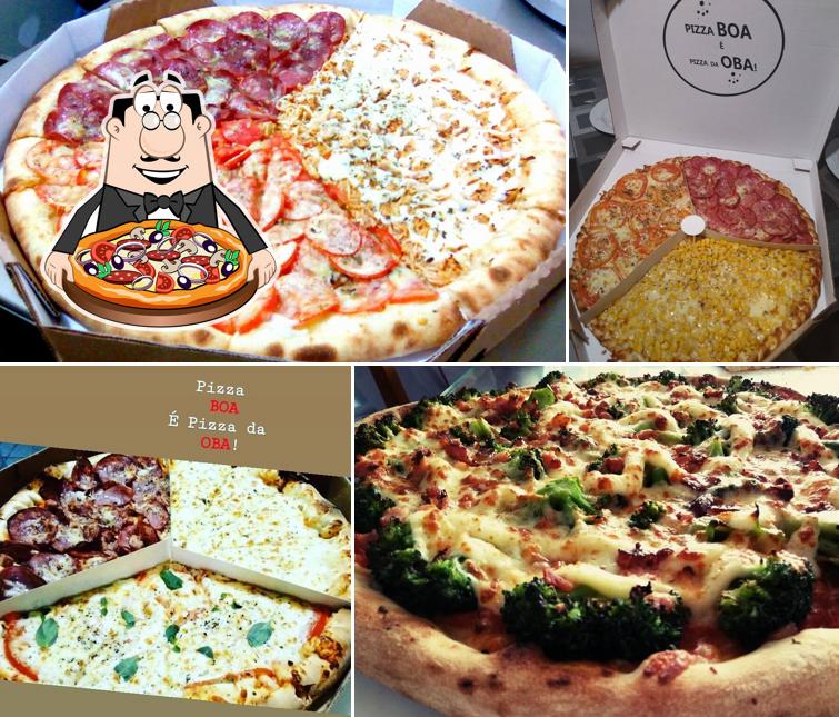 Peça diferentes variedades de pizza