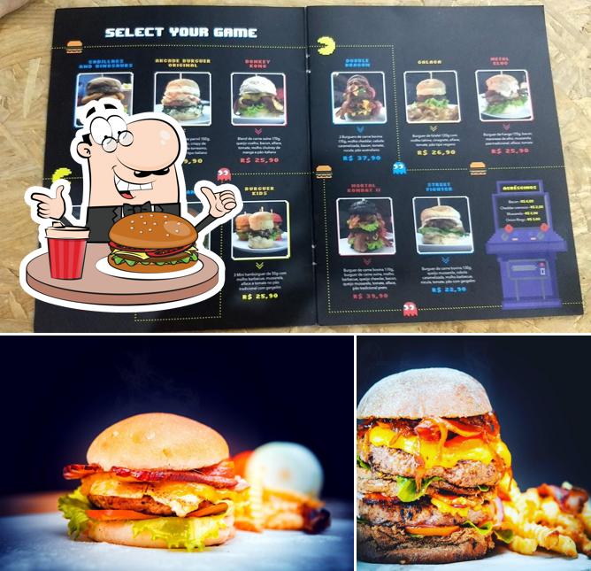 Consiga um hambúrguer no Arcade Burguer