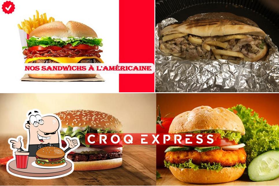 Essayez un hamburger à Croq Express