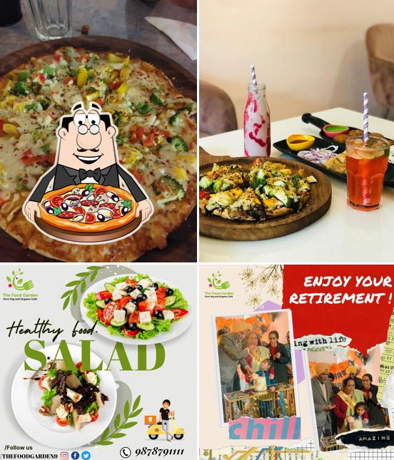 Try out pizza at Food Garden Mohali (pure veg)