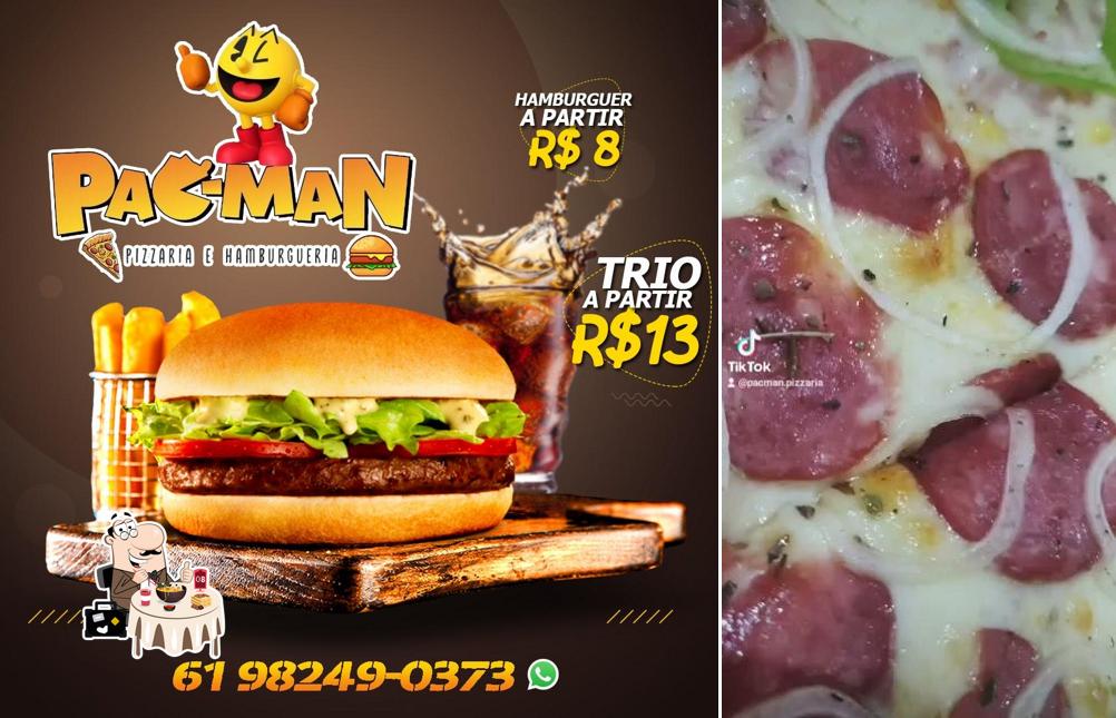 Comida em Pac-Man Pizzaria e Hamburgueria