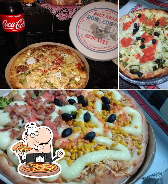 Escolha pizza no Pizzaria Don Edgar