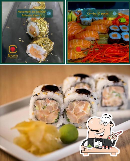 Escolha diversas opções de sushi