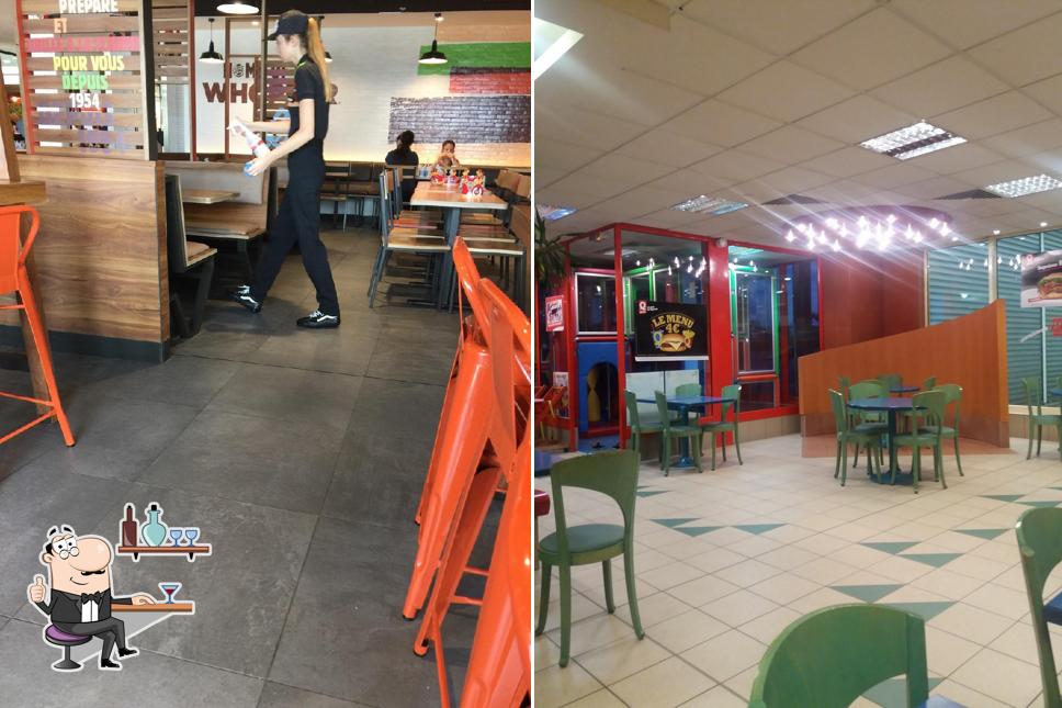 The interior of Burger King