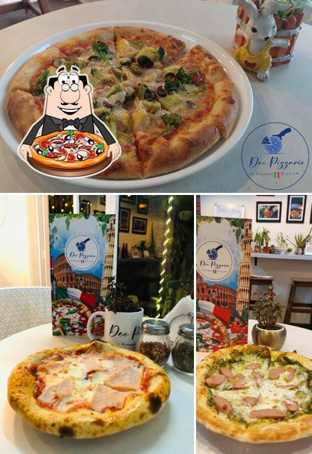 Try out pizza at Dee Pizzario