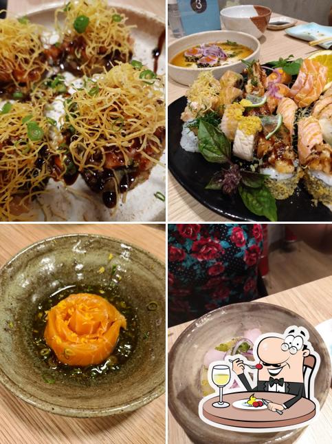 Platos en Happa Sushi