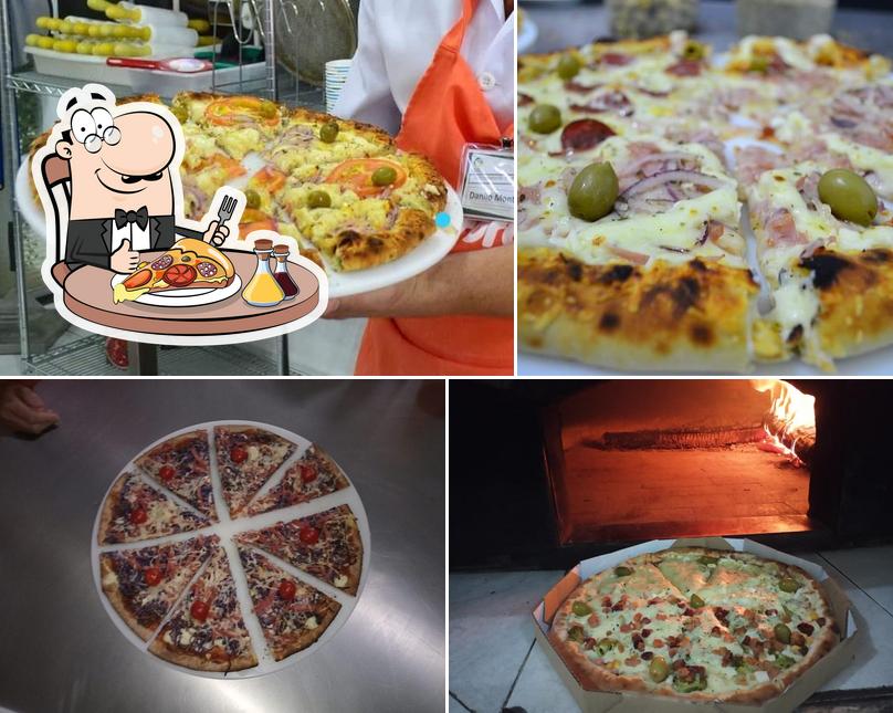 Escolha pizza no Pizzaria alemã