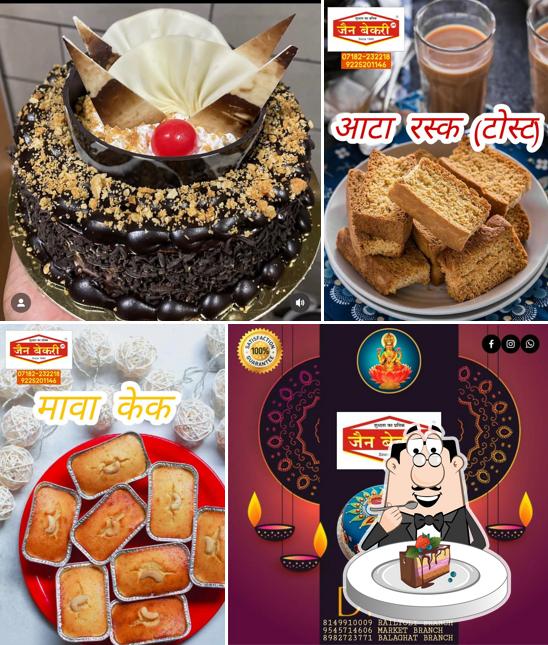 Chocolate cake at Jain Bakery