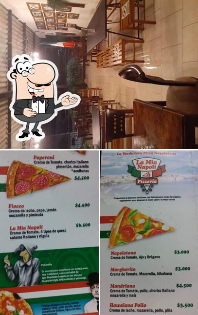 See the picture of La Mia Napoli Pizzeria Hecha en horno de leña abierto miercoles jueves, viernes ,sabados y domingos