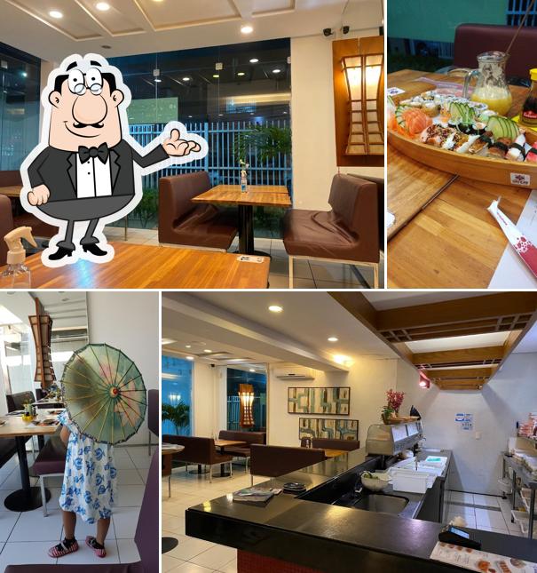 O interior do Gendai - Restaurante Japonês