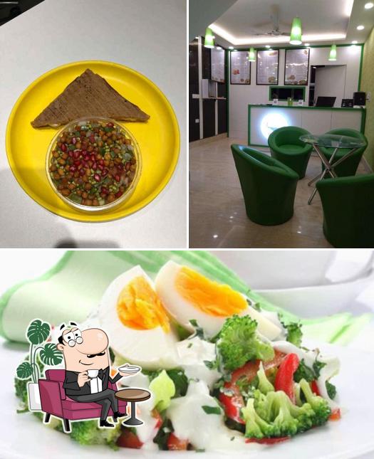 Among various things one can find interior and food at Greenox