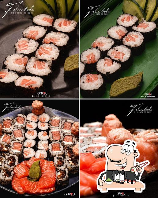 Escolha diferentes opções de sushi