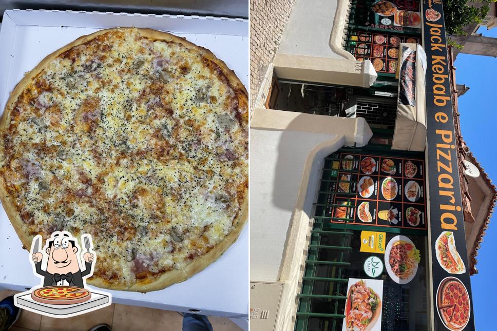 Escolha pizza no Jack kebab e pizzaria