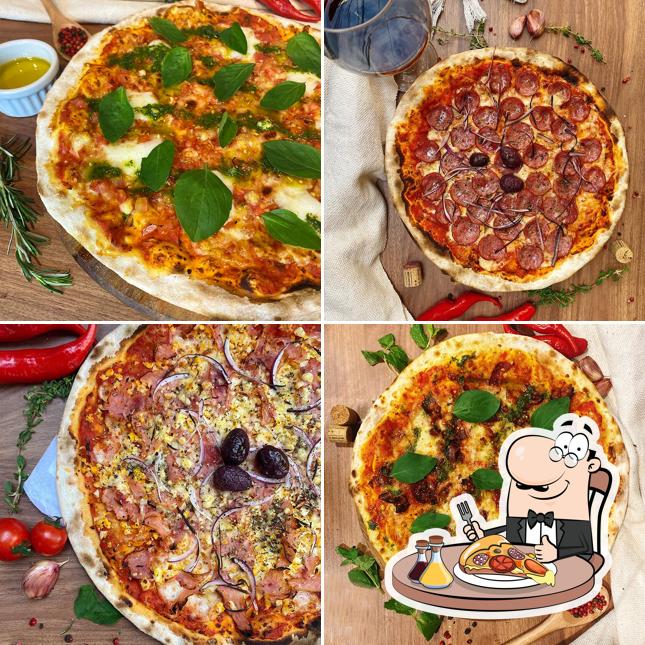 Peça diferentes estilos de pizza