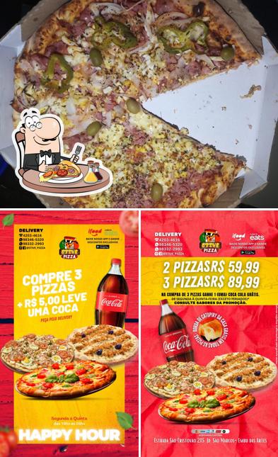 Peça diversos estilos de pizza