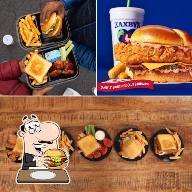 Try out a burger at Zaxby's Chicken Fingers & Buffalo Wings