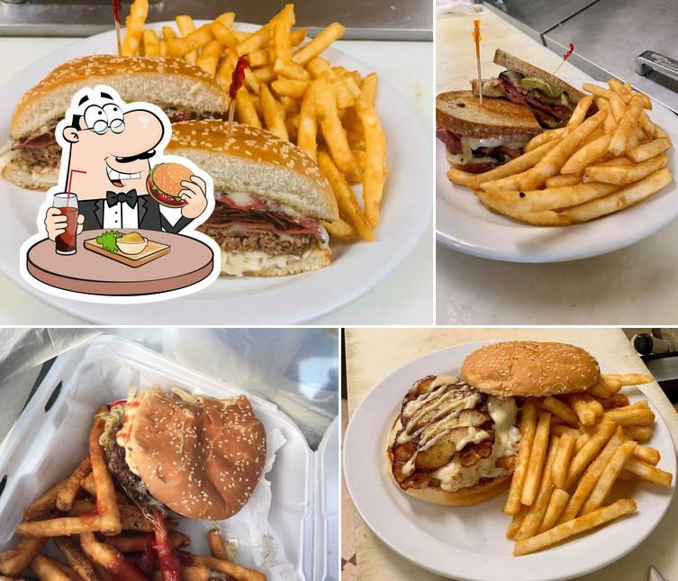 Order a burger at Luck E Star Diner