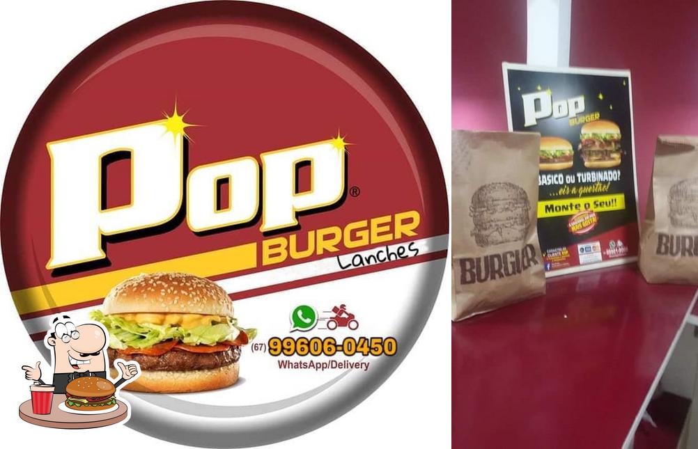 Experimente um hambúrguer no Pop Burger Hamburgueria e Delivery